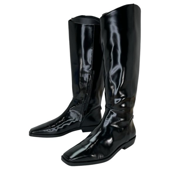 Sam Edelman Cesar Black Snip-Toe Knee High Womens Riding Boots Size 8.5M - Picture 12 of 14